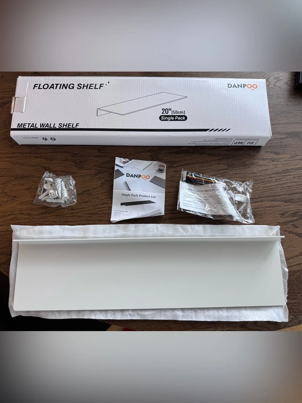 Danpoo 20” White Wall Display Floating Shelf